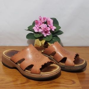 Dansko Brown Leather Slides Sandal SZ 37